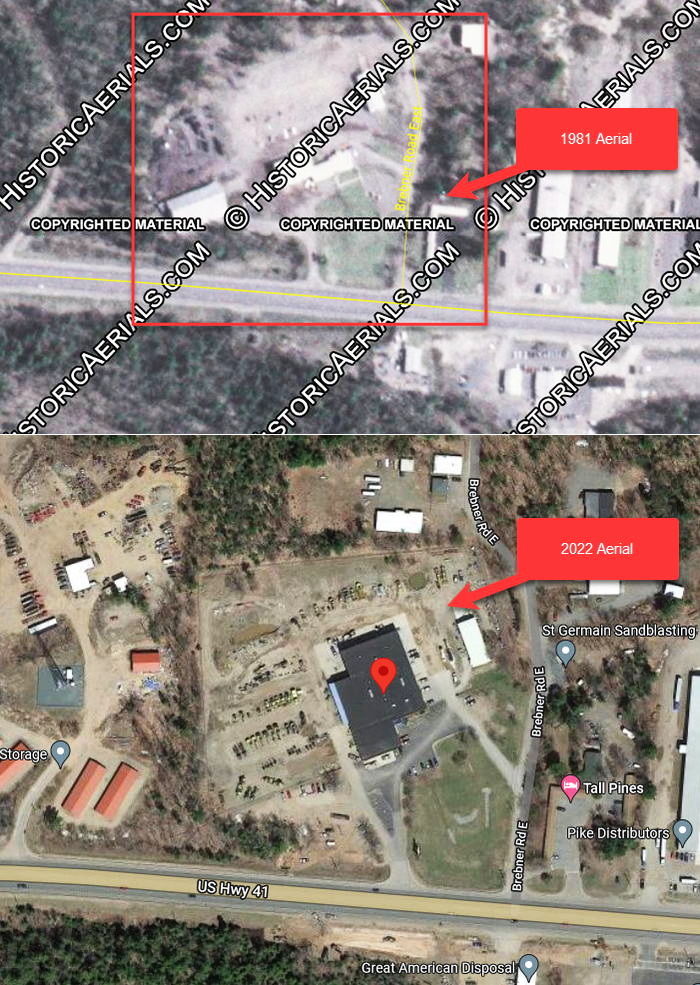 Marquette Outdoor Theatre - Aerial Comparison 1981 Vs 2022 (newer photo)